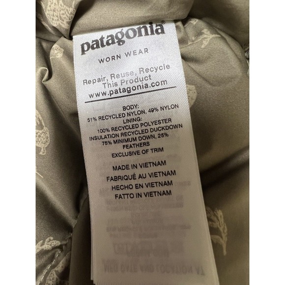Patagonia Bivy Hooded Vest Sage Khaki Women’s Size Small - Picture 9 of 9